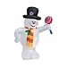 5' Tall Frosty the Snowman with Lollipop Christmas Airblown Inflatable by Gemmy