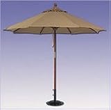 Taupe 9' Umbrella with Pulley Lift
