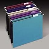 Smead 64156 Designer Color Assortment Hanging Folders, Legal, Matching 1/5 Cut Tabs, 25/box