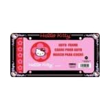 Hello Kitty Glitter License Plate Frame (Made of Plastic)