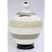 Terramundi Money Pot - Cream with Black, Grey, Mistletoe Stripes (C23)