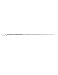 14k Solid White Gold Round Wheat Chain Necklace 1mm 20"