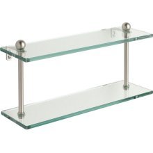 Allied Brass 16 DOUBLE SHELF PR-2/16-PB