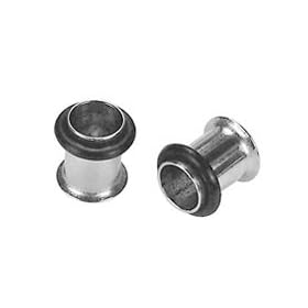Pair 2 Gauge (6mm) Flared Earlets with O-rings - Ear Plug Body Jewelry