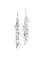 Sterling Silver Drop Squiggle Earrings QE3973"