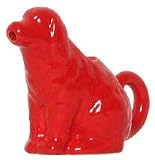 Stoneware Pottery Red Dog Creamer 4"H, 5oz Set of 2