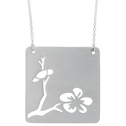 Amazon.com: Tashi Large Matte Square Cherry Blossom Necklace: Tashi: Jewelry from amazon.com