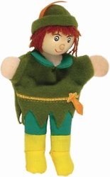 Childrens Toyshop  Toys : Peter Pan Wooden Headed Finger Puppet