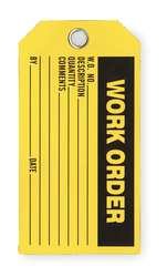 Industrial Grade 2RMV2 Production Tag, Work Order, Pk 100