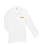 NCAA Illinois Illini Ladies Sensible White 3/4 Sleeve Polo