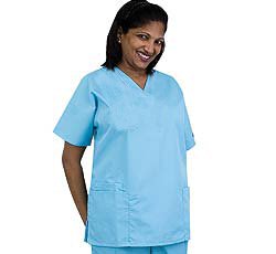 Cherokee Workwear Women's Solid V-neck (Assorted Colors, XS-5X) Scrub Top