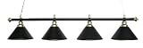 72" Metal Brass - Black Finish Pool Table Light Billiard Lamp