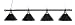 72" Metal Brass - Black Finish Pool Table Light Billiard Lamp