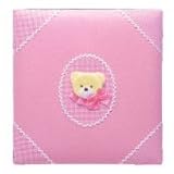 アーデント　アルバム（フェースクマさん）　ピンク　AT144056　刺繍名入れ無料（可）の画像