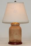 Vintage Stoneware Country Crock Table Lamp - Candlewick Fabric Shade