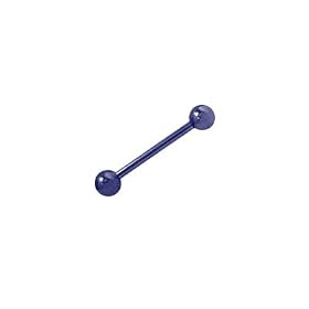 Titanium Barbell Nipple Ring - 14 Gauge (Blue)