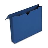 School Wallet with Elastic Cord, 2'' Expansion, 11-3/4 x 9-1/2, Navy Blue