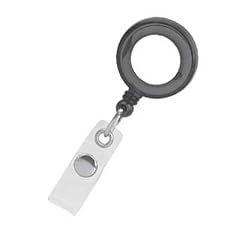 Ausziehbarer Ausweishalter/ Skipasshalter/ Rollerclip mit Krokodil-Clip - ausziehbar bis 76 cm - 2,9 x 8,9 x 0,8 cm - schwarz