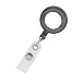 Ausziehbarer Ausweishalter/ Skipasshalter/ Rollerclip mit Krokodil-Clip - ausziehbar bis 76 cm - 2,9 x 8,9 x 0,8 cm - schwarz