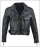 Leather Jackets - Mens Vented Brando Motorcycle Leather Jacket