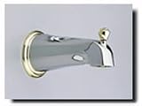 Moen 3807CP Monticello Diverter tub spout, Monticello, 1/2 slip fit, Chrome/Polished Brass