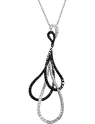 1 1/2 Ct Tw Black & White Diamond 18 by US Gems