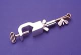 Thermometer Clamp; Polished Aluminum