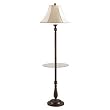 Floor Lamp with Tray in Antique Rust