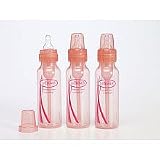 Dr. Brown's BPA Free Baby Bottles 8 Oz. - Pink - 3 Pack