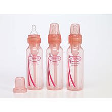 Dr. Brown's BPA Free Baby Bottles 8 Oz. - Pink - 3 Pack
