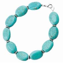 Flat Oval Dyed Turquoise Bracelet Beading Kit