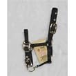 Hamilton Deluxe 3/4" Nylon Horse Halter with Adjustable Chin, Black, Foal/Average Mini Horse (100-200 lbs)
