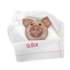 Raumgestalt W�nsche Backen Backmischung und besticktes Halbleinentuch Gl�ck