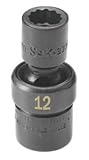 Tools : SK Hand Tool 3/8 Inch Drive, 12 Point Swivel Metric Impact Socket - 12 Mm SK 33432