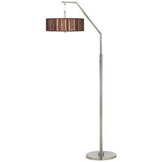 Kalahari Lines Giclee Shade Arc Floor Lamp
