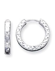 Sterling Silver D/C Hoop Earrings QE3472"