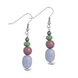 Variscite Rhodonite & Chalcedony Earrings