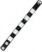 Outer Rebel Fashion Wristband Bracelets- Narrow Black Strap with Black & White Studs
