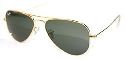 Ray-Ban RB 3044-L0207 SMALL Metal AVIATOR Arista GOLD Sunglasses With G15XLT Lenses-52mm