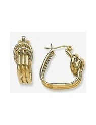 25mm X 23mm 14k Concentric Hoops Tube Earrings