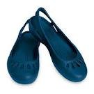 Womens Crocs Shoes MALINDI in Navy, Size 9: Flats, Slingback (Medium Width)