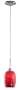 Eglo 27703A Larisa 1 Light Pendant Light Fixture, Chrome/Red