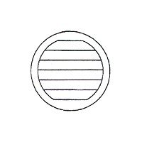 1.5IN RND WHT ALUM SCRN LOUVER