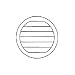 1.5IN RND WHT ALUM SCRN LOUVER