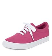 Contrast Sole Lace Up Trainers