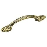 Amerock, BP1333-O77 Natural Elegant Shell Pull, 3-inch Centers, Burnished Brass