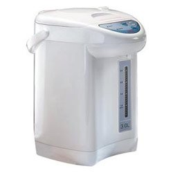 Click here to buy Aroma 3-lit. Electric Air-Pump Pot/ Water Heater - White/ Floral... by Aroma.