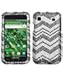 SAMSUNG TMOBILE ANDROID GALAXY S VIBRANT T959 HARD PLASTIC CRYSTAL DIAMOND SPARKLE RHINESTONE BLING DESIGN BLACK AND SILVER ZEBRA ZIG ZAG SNAP ON CASE COVER