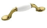 Amerock Designer Import 3 Pull London Brass With White Porcelain Insert
