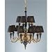 All Products : Murray Feiss Lighting - F2236/8+4BKR: Society Hill Collection - 2-Tier 12-Light Chandelier - Black Rain